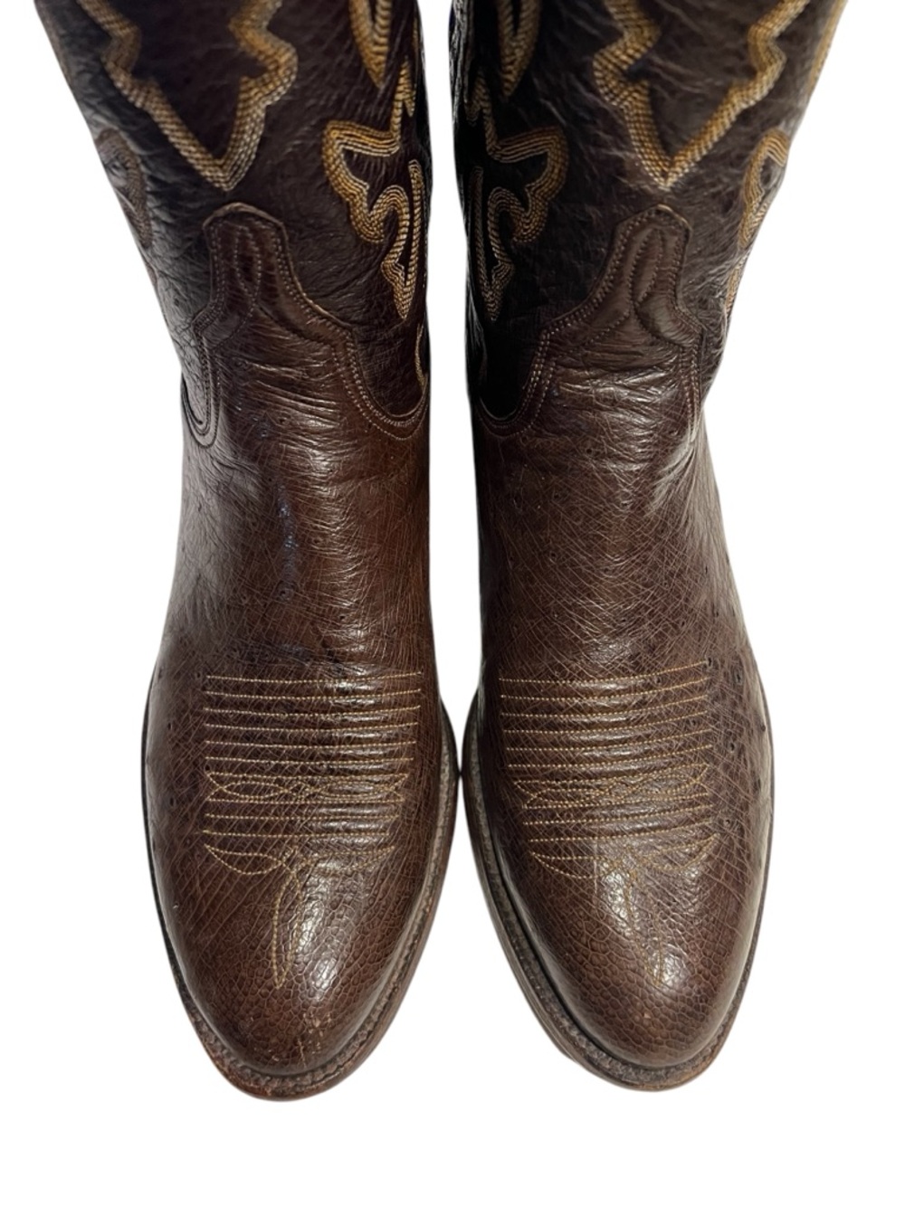 Lucchese smooth ostrich skin boots 8.5 E - Picture 5 of 11
